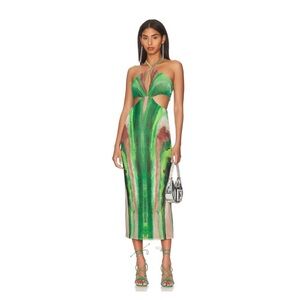 AFRM - Tessa Dress in Green Watercolor (S)